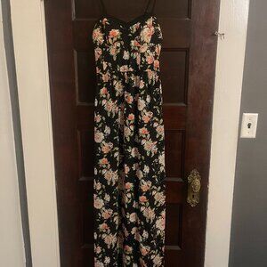 Xhilaration Black Floral Maxi Dress Size Small